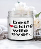 Funny Wife Candle B3st F-cking Wife Ever 9oz Vanilla Scented Candles Soy Wax