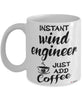 Funny Wind Engineer Mug Instant Wind Engineer Just Add Coffee Cup White