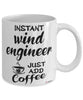 Funny Wind Engineer Mug Instant Wind Engineer Just Add Coffee Cup White