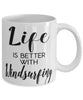 Funny Windsurfer Mug Life Is Better With Windsurfing Coffee Cup 11oz 15oz White