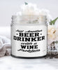 Funny Wine Candle Just Another Beer Drinker With A Wine Problem 9oz Vanilla Scented Candles Soy Wax