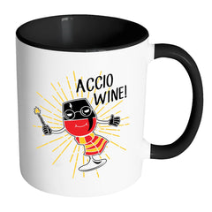 Funny Wine Mug Accio Wine White 11oz Accent Coffee Mugs