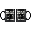Funny Wine Mug Holiday Workout And Repeat 11oz Black Coffee Mugs