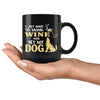 Funny Wine Mug I Just Want To Drink Wine And Pet My Dog 11oz Black Coffee Mugs