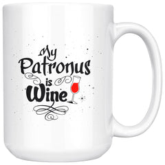 Funny Wine Mug My Patronus Is Wine 15oz White Coffee Mugs