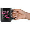 Funny Wine Mug Powered By Fairydust And Wine 11oz Black Coffee Mugs