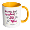 Funny Wine Mug Powered By Fairydust And Wine White 11oz Accent Coffee Mugs