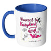 Funny Wine Mug Powered By Fairydust And Wine White 11oz Accent Coffee Mugs