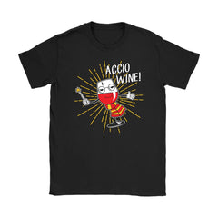 Funny Wine Shirt Accio Wine Gildan Womens T-Shirt