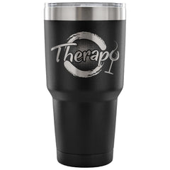 Funny Wine Therapy Insulated Coffee Travel Mug 30 oz Stainless Steel Tumbler