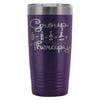 Funny Wine Travel Mug Group Therapy 20oz Stainless Steel Tumbler