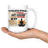 Funny Wine Yoga Mug To Relieve Stress I Do Yoga 15oz White Coffee Mugs