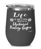 Funny Wirehaired Pointing Griffon Dog Wine Glass Life Is Better With A Wirehaired Pointing Griffon 12oz Stainless Steel