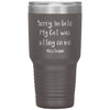 Funny Work Meeting Cat Mother Sorry Im Late My Cat Was Sitting On Me Cat Mom Laser Etched 30oz Stainless Steel Tumbler