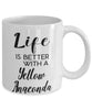 Funny Yellow Anaconda Snake Mug Life Is Better With A Yellow Anaconda Coffee Cup 11oz 15oz White