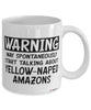 Funny Yellow-Naped Amazon Mug Warning May Spontaneously Start Talking About Yellow-Naped Amazons Coffee Cup White
