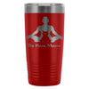 Funny Yoga Cat Travel Mug Be Here Meow 20oz Stainless Steel Tumbler