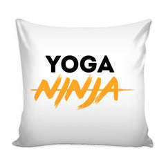 Funny Yoga Graphic Pillow Cover Yoga Ninja
