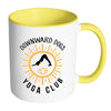 Funny Yoga Mug Downward Dogs Yoga Club White 11oz Accent Coffee Mugs