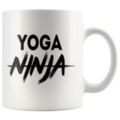 Funny Yoga Mug Yoga Ninja 11oz White Coffee Mugs