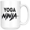 Funny Yoga Mug Yoga Ninja 15oz White Coffee Mugs