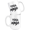 Funny Yoga Mug Yoga Ninja 15oz White Coffee Mugs