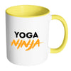 Funny Yoga Mug Yoga Ninja White 11oz Accent Coffee Mugs
