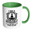 Funny Yoga Mug Yogaholic On the Way of Recovery White 11oz Accent Coffee Mugs