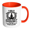 Funny Yoga Mug Yogaholic On the Way of Recovery White 11oz Accent Coffee Mugs