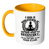 Funny Yoga Mug Yogaholic On the Way of Recovery White 11oz Accent Coffee Mugs