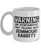 Funny Zemmouri Rabbit Mug Warning May Spontaneously Start Talking About Zemmouri Rabbits Coffee Cup White