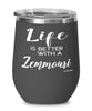 Funny Zemmouri Rabbit Wine Glass Life Is Better With A Zemmouri 12oz Stainless Steel Black