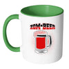 Funny Zombie Beer Mug Zombeer White 11oz Accent Coffee Mugs