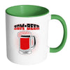 Funny Zombie Beer Mug Zombeer White 11oz Accent Coffee Mugs