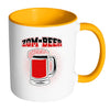Funny Zombie Beer Mug Zombeer White 11oz Accent Coffee Mugs