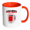 Funny Zombie Beer Mug Zombeer White 11oz Accent Coffee Mugs