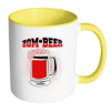 Funny Zombie Beer Mug Zombeer White 11oz Accent Coffee Mugs