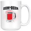 Funny Zombie Mug Zom-Beer 15oz White Coffee Mugs