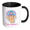 Ganesha Mug Positive Vibrations White 11oz Accent Coffee Mugs