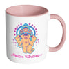 Ganesha Mug Positive Vibrations White 11oz Accent Coffee Mugs