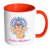 Ganesha Mug Positive Vibrations White 11oz Accent Coffee Mugs