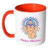 Ganesha Mug Positive Vibrations White 11oz Accent Coffee Mugs