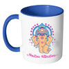 Ganesha Mug Positive Vibrations White 11oz Accent Coffee Mugs