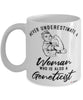 Geneticist Mug Never Underestimate A Woman Who Is Also A Geneticist Coffee Cup White