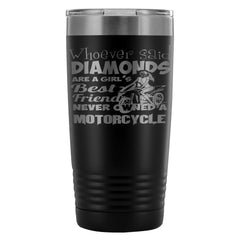 Girl Motorcycle Biker Insulated Coffee Travel Mug 20oz Stainless Steel Tumbler