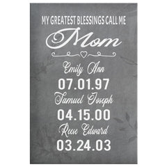 Godbout Personalized Mothers Day Gift Canvas Print My Greatest Blessings Call Me Mom