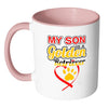 Golden Retriever Mug My Son Is A Golden Retriever White 11oz Accent Coffee Mugs