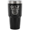 Golf Travel Mug Golf Makes Me Happy 30 oz Stainless Steel Tumbler