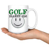 Golfer Golfing Mug Golf Makes Me Smile 15oz White Coffee Mugs