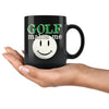 Golfing Mug Golf Makes Me Smile 11oz Black Coffee Mugs